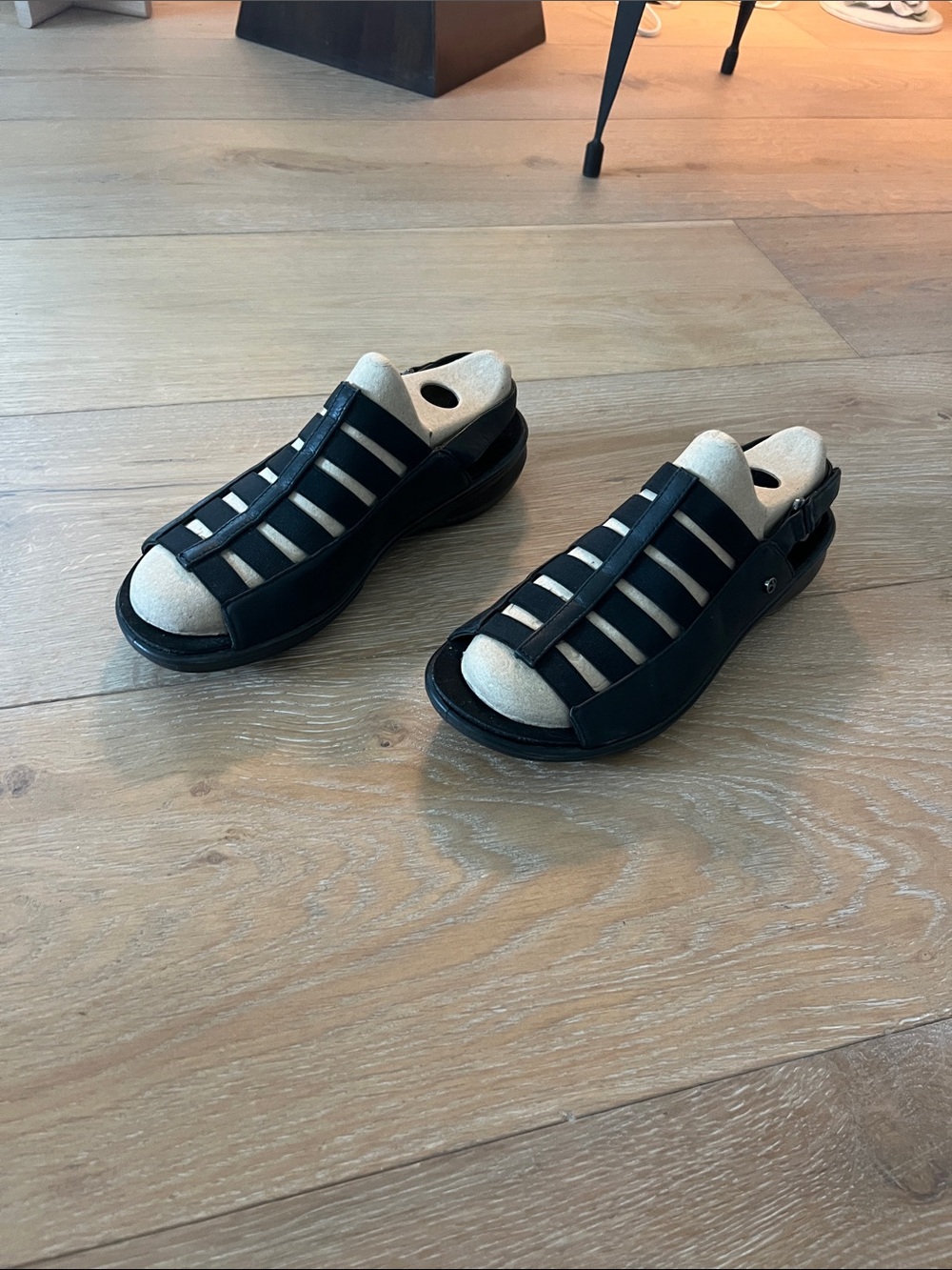 Revere _ Black Strappy Open-Toe Sandals